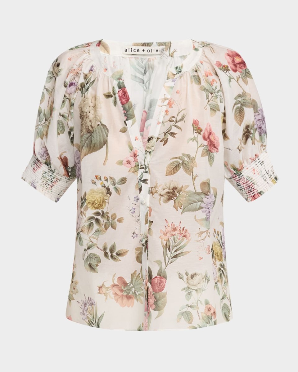 Thalia Puff-Sleeve Blouse
